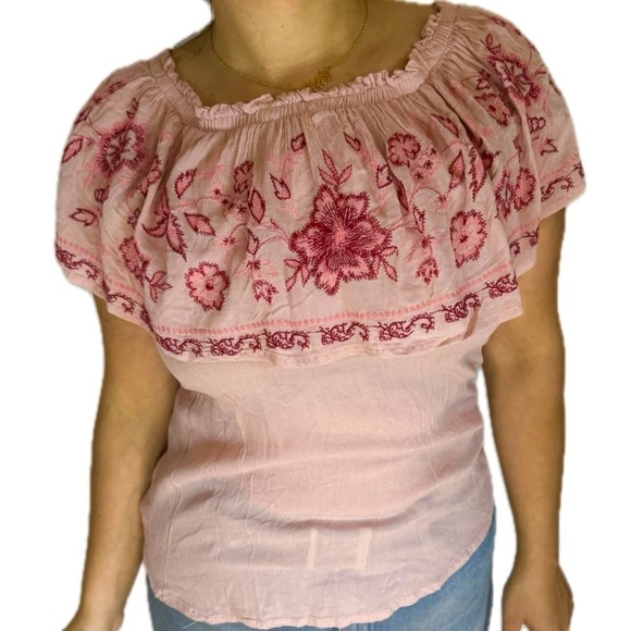 Knox Rose - Size XS Embroidered Floral top - Picture 1 of 7